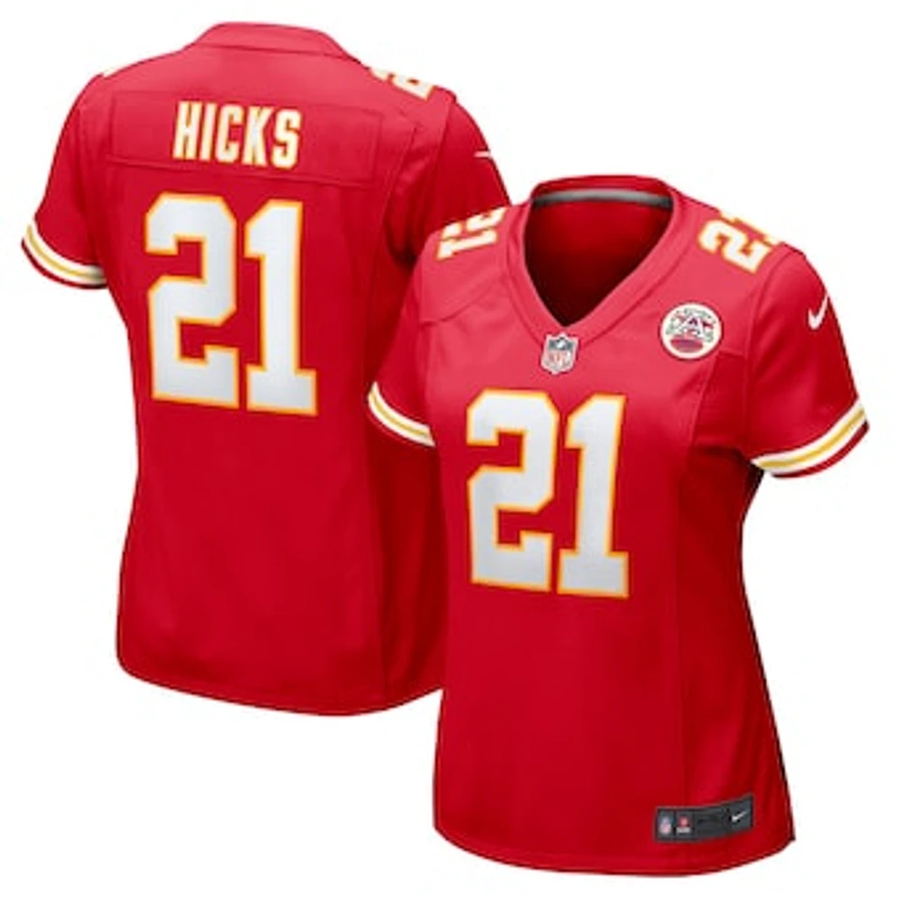 Women's Nike Jaden Hicks  Red Kansas City Chiefs Game Jersey