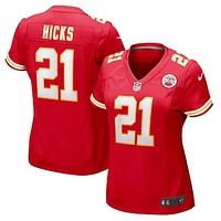 Women's Nike Jaden Hicks  Red Kansas City Chiefs Game Jersey