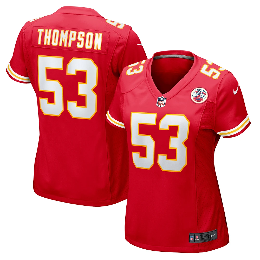 Women's Nike BJ Thompson  Red Kansas City Chiefs Game Jersey