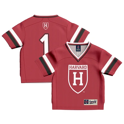 Infant GameDay Greats #1 Crimson Harvard Lightweight Collegiate Football Fashion Jersey