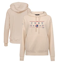 Women's Levelwear Khaki Chicago Cubs Adorn Knit Hoodie