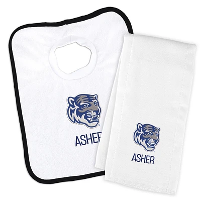 Infant Chad & Jake Memphis Tigers Team Personalized Bib & Burp Cloth Set