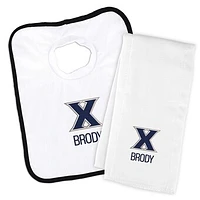 Infant Chad & Jake Xavier Musketeers Team Personalized Bib & Burp Cloth Set