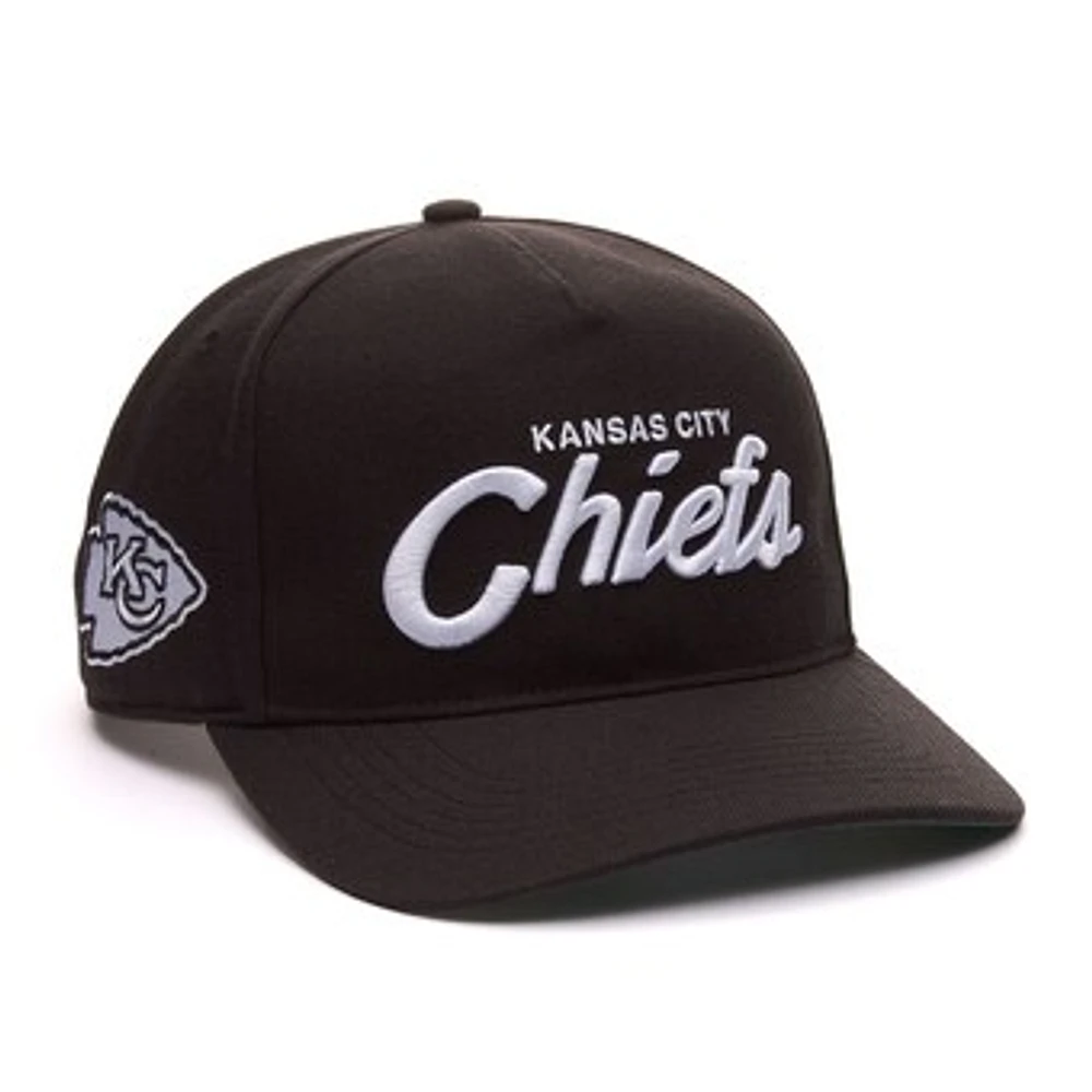 Men's '47 Black Kansas City Chiefs Attitude Hitch Relaxed Adjustable Hat