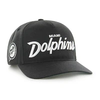 Men's '47 Black Miami Dolphins Attitude Hitch Relaxed Adjustable Hat