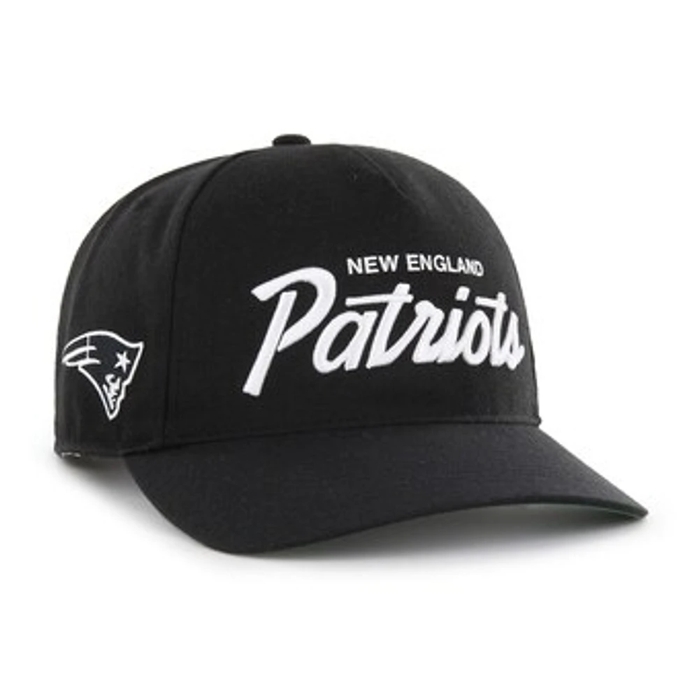 Men's '47 Black New England Patriots Attitude Hitch Relaxed Adjustable Hat