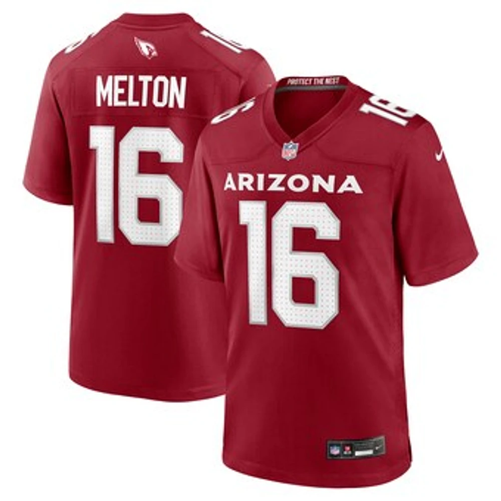 Men's Nike Max Melton  Cardinal Arizona Cardinals Team Game Jersey