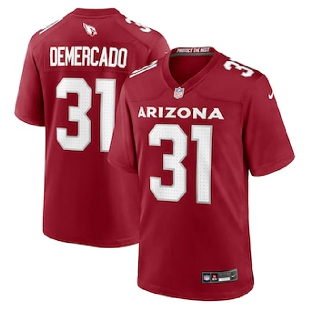 Men's Nike Emari Demercado  Cardinal Arizona Cardinals Team Game Jersey