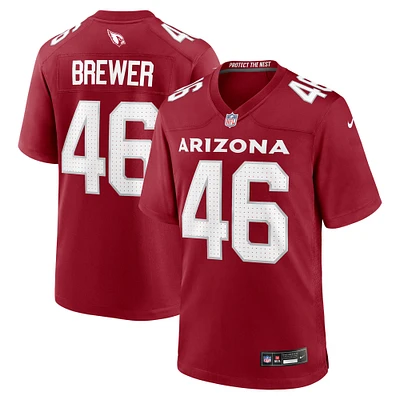 Men's Nike Aaron Brewer  Cardinal Arizona Cardinals Team Game Jersey