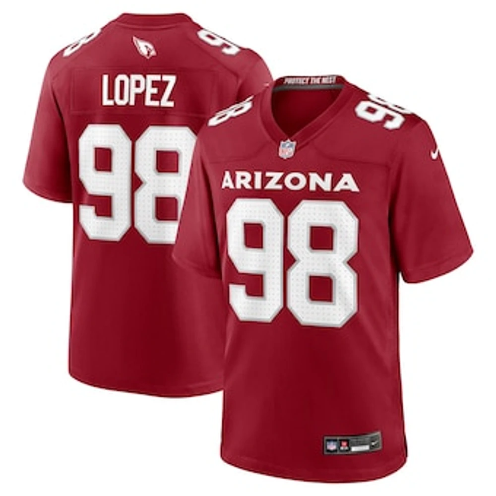 Men's Nike Roy Lopez  Cardinal Arizona Cardinals Team Game Jersey