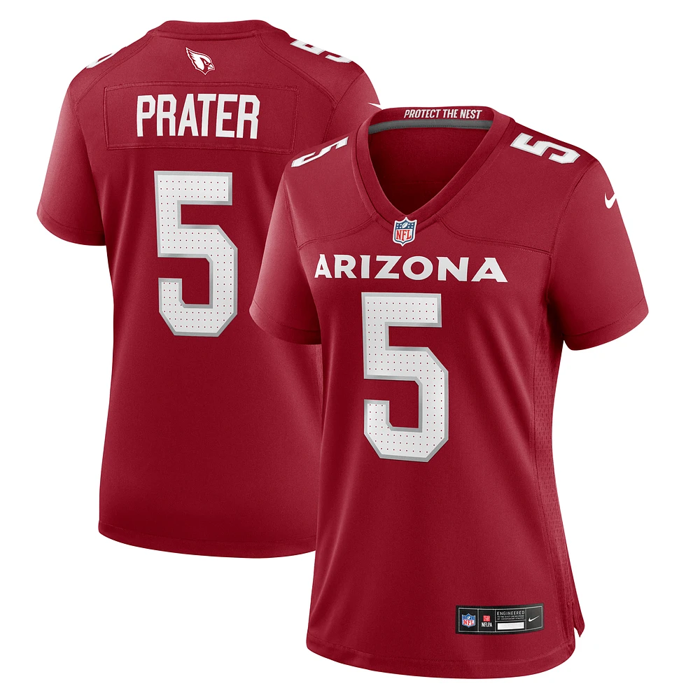 Women's Nike Matt Prater  Cardinal Arizona Cardinals Team Game Jersey