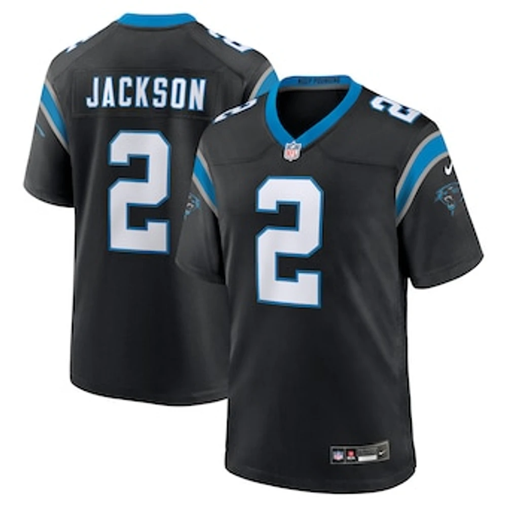 Men's Nike Mike Jackson  Black Carolina Panthers Game Jersey