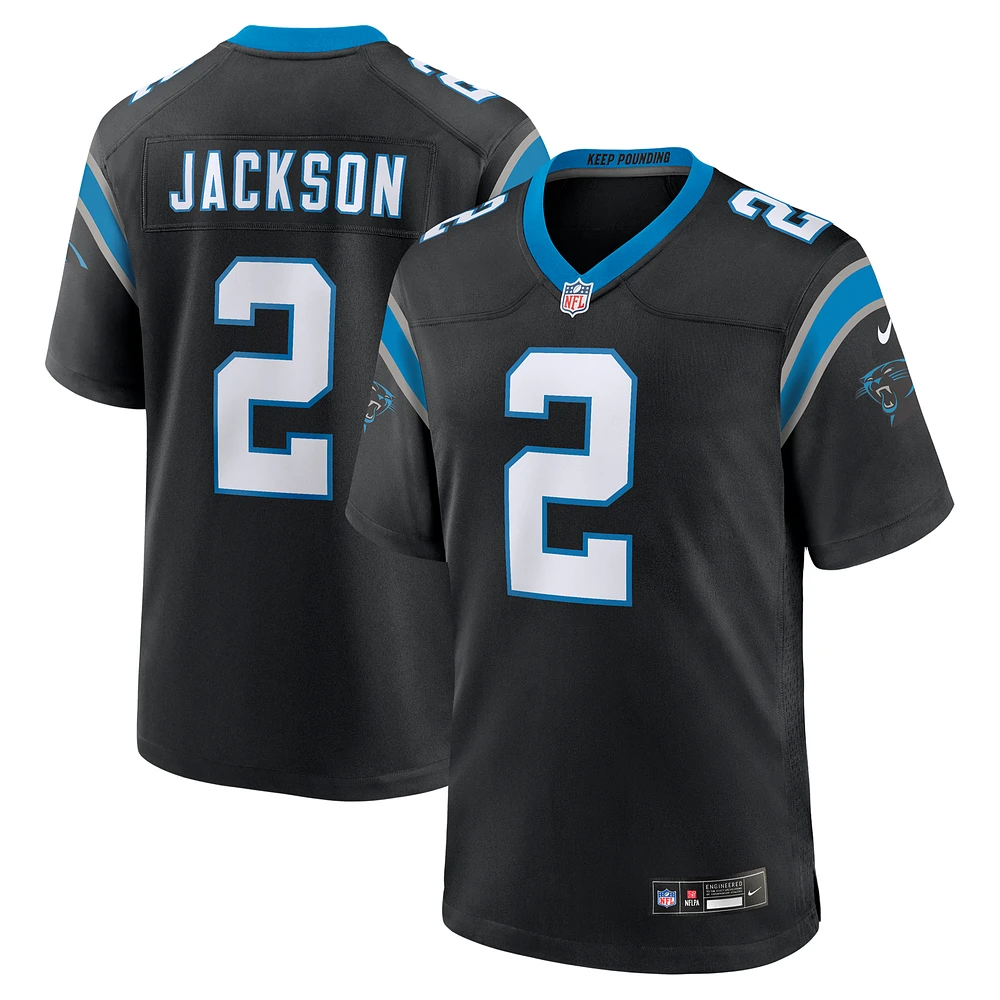 Men's Nike Mike Jackson  Black Carolina Panthers Game Jersey