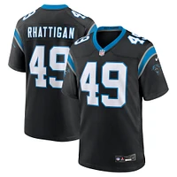 Men's Nike Jon Rhattigan  Black Carolina Panthers Game Jersey