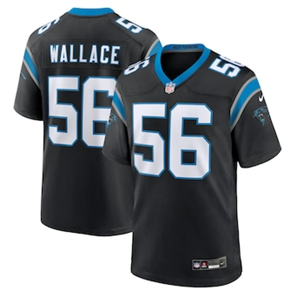 Men's Nike Trevin Wallace  Black Carolina Panthers Game Jersey