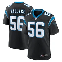 Men's Nike Trevin Wallace  Black Carolina Panthers Game Jersey