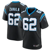 Men's Nike Chandler Zavala  Black Carolina Panthers Game Jersey