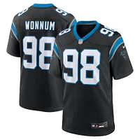 Men's Nike D.J. Wonnum  Black Carolina Panthers Game Jersey