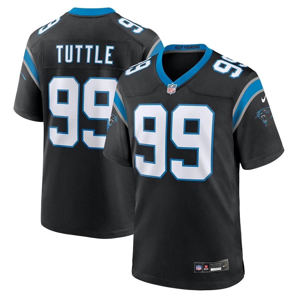 Men's Nike Shy Tuttle  Black Carolina Panthers Game Jersey