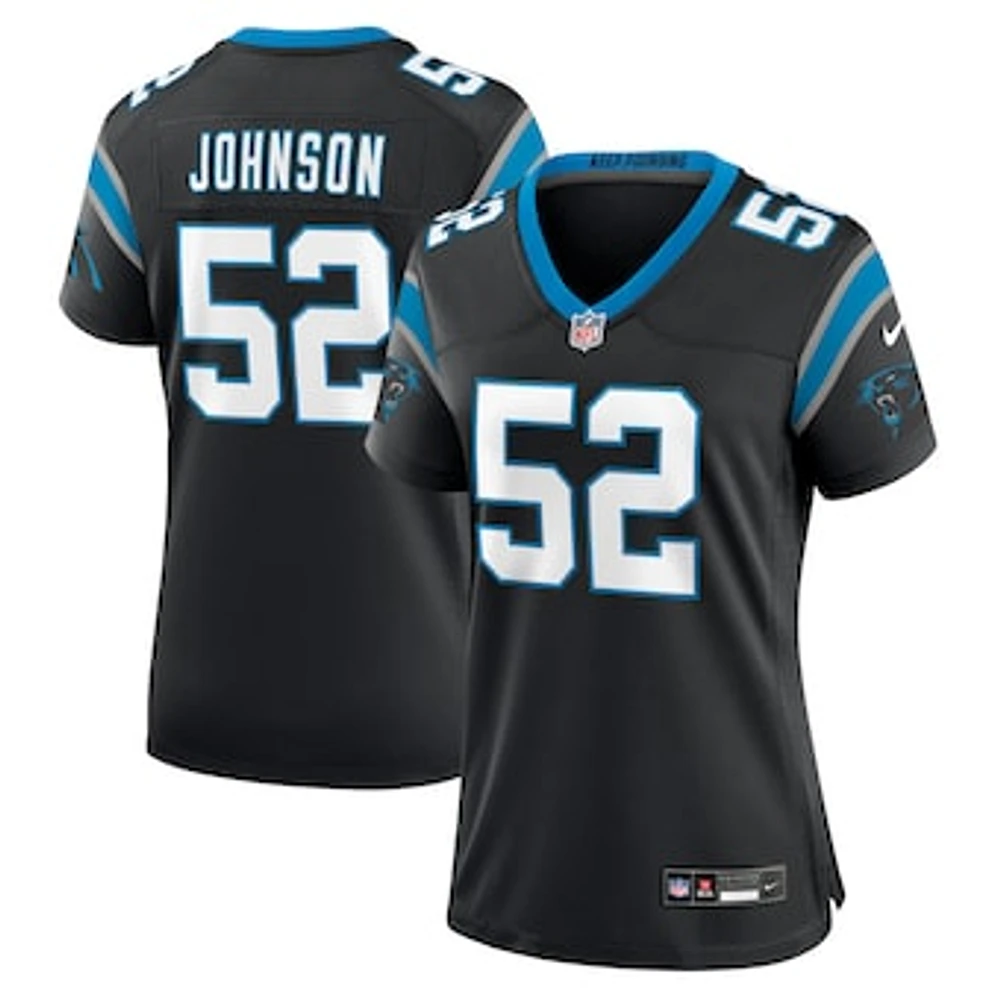 Women's Nike DJ Johnson  Black Carolina Panthers Game Jersey