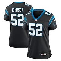 Women's Nike DJ Johnson  Black Carolina Panthers Game Jersey