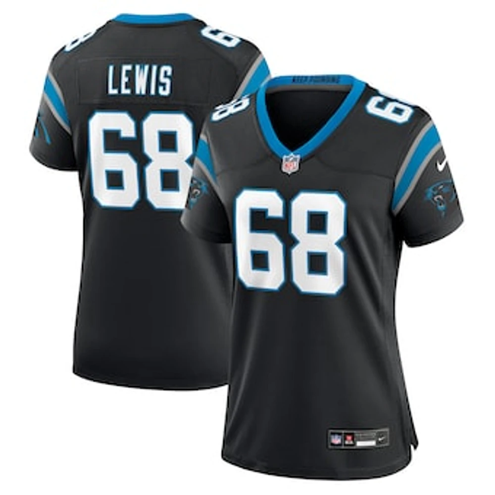 Women's Nike Damien Lewis  Black Carolina Panthers Game Jersey