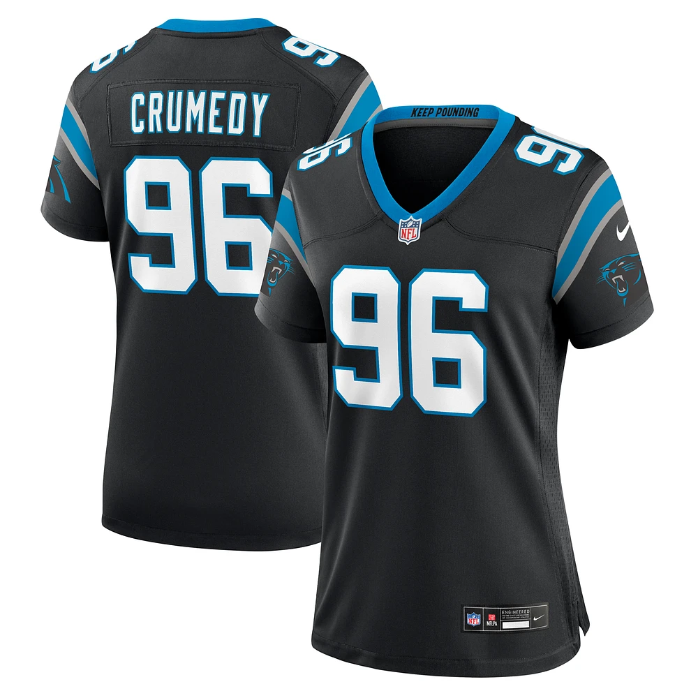 Women's Nike Jaden Crumedy  Black Carolina Panthers Game Jersey