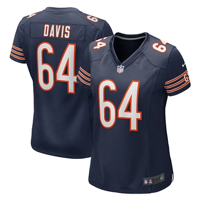 Women's Nike Nate Davis  Navy Chicago Bears Game Jersey