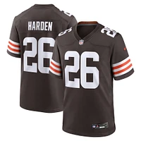 Men's Nike Myles Harden  Brown Cleveland Browns Team Game Jersey