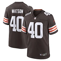 Men's Nike Nathaniel Watson  Brown Cleveland Browns Team Game Jersey