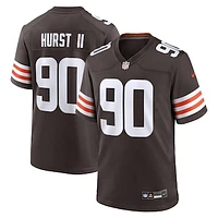 Men's Nike Maurice Hurst II  Brown Cleveland Browns Team Game Jersey