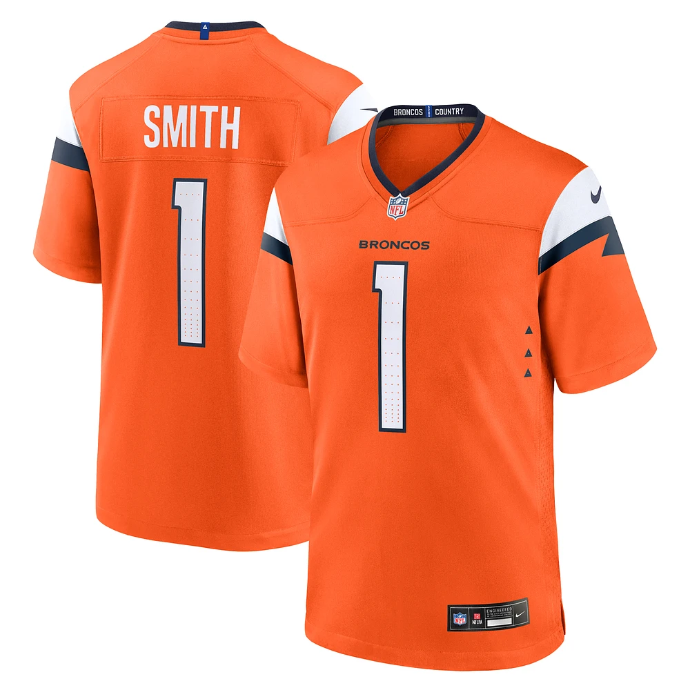 Men's Nike Tremon Smith  Orange Denver Broncos Team Game Jersey