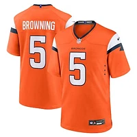 Men's Nike Baron Browning  Orange Denver Broncos Team Game Jersey