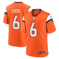 Men's Nike P.J. Locke  Orange Denver Broncos Team Game Jersey