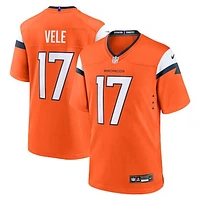 Men's Nike Devaughn Vele  Orange Denver Broncos Team Game Jersey