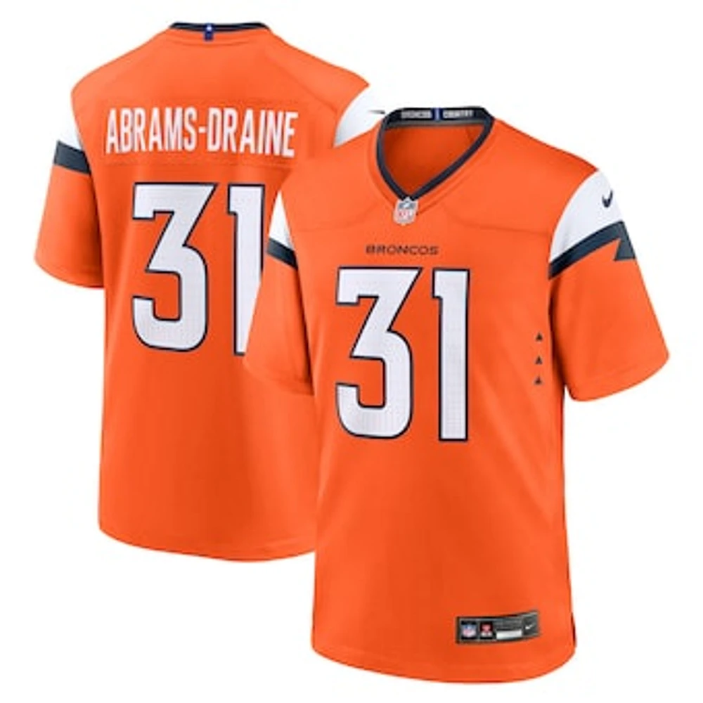 Men's Nike Kris Abrams-Draine  Orange Denver Broncos Team Game Jersey