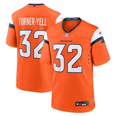 Men's Nike Delarrin Turner-Yell  Orange Denver Broncos Team Game Jersey