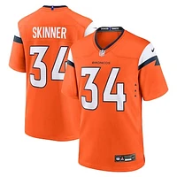 Men's Nike JL Skinner  Orange Denver Broncos Team Game Jersey