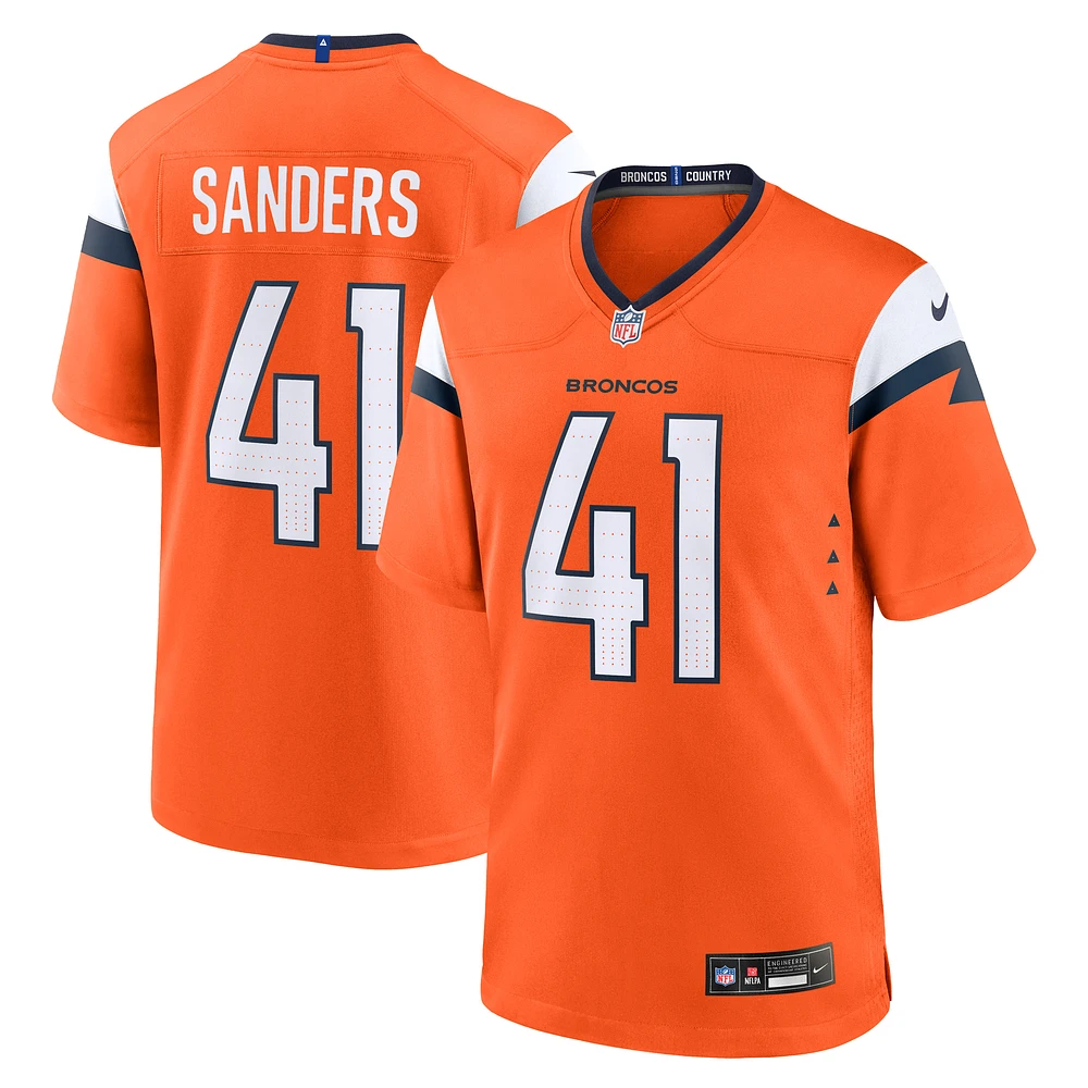 Men's Nike Drew Sanders  Orange Denver Broncos Team Game Jersey