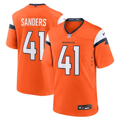 Men's Nike Drew Sanders  Orange Denver Broncos Team Game Jersey