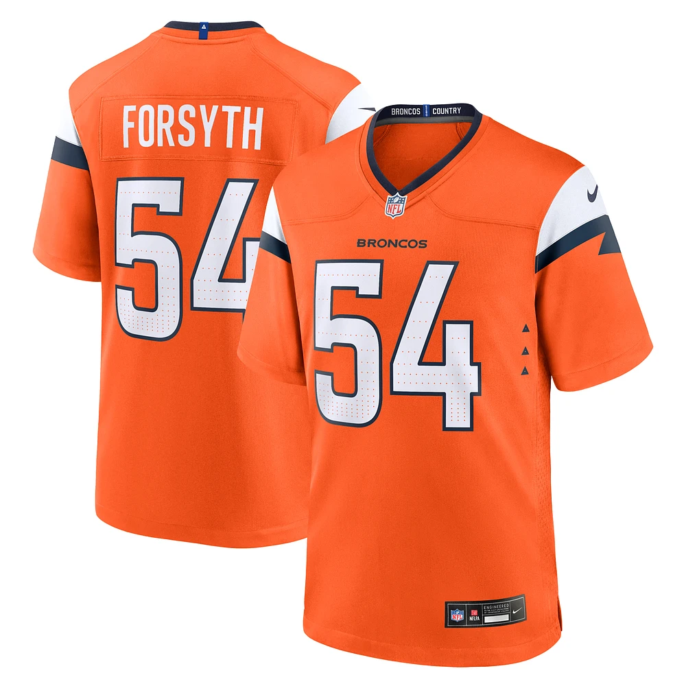 Men's Nike Alex Forsyth  Orange Denver Broncos Team Game Jersey