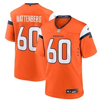 Men's Nike Luke Wattenberg  Orange Denver Broncos Team Game Jersey