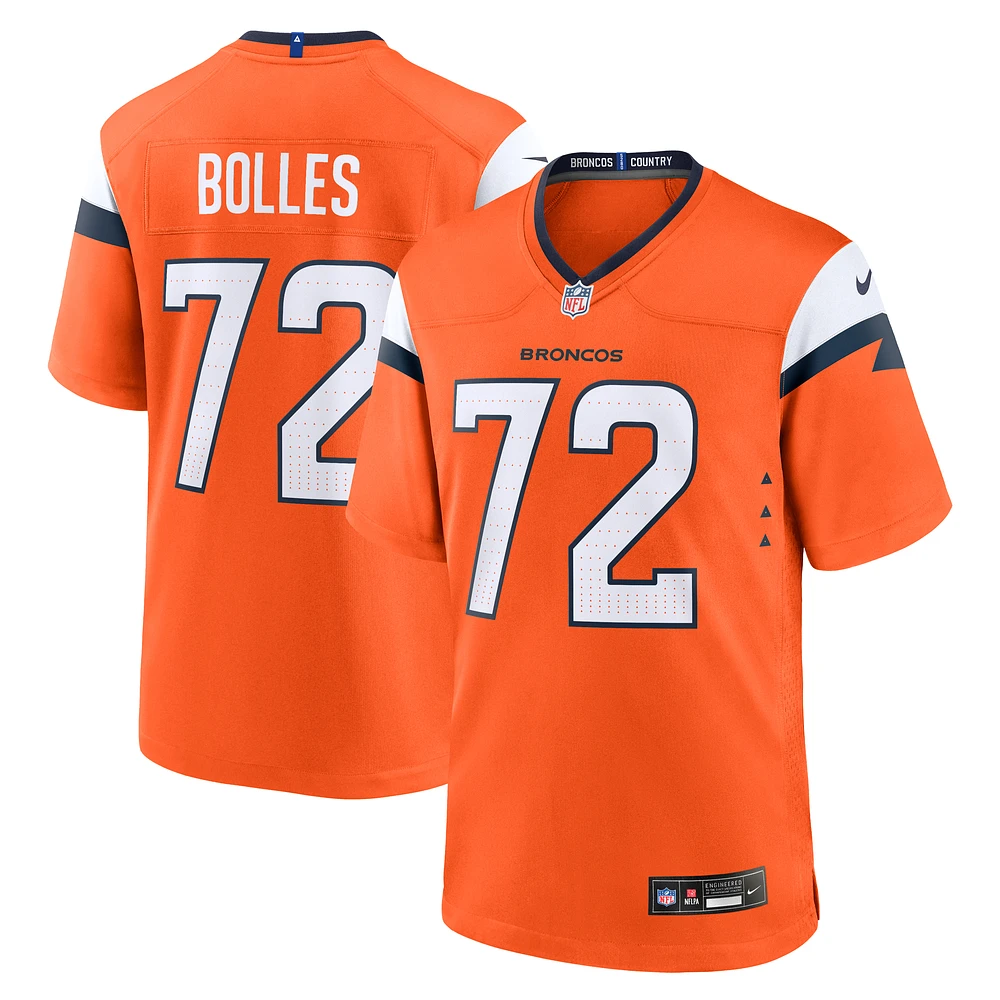 Men's Nike Garett Bolles  Orange Denver Broncos Team Game Jersey