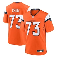 Men's Nike Frank Crum  Orange Denver Broncos Team Game Jersey