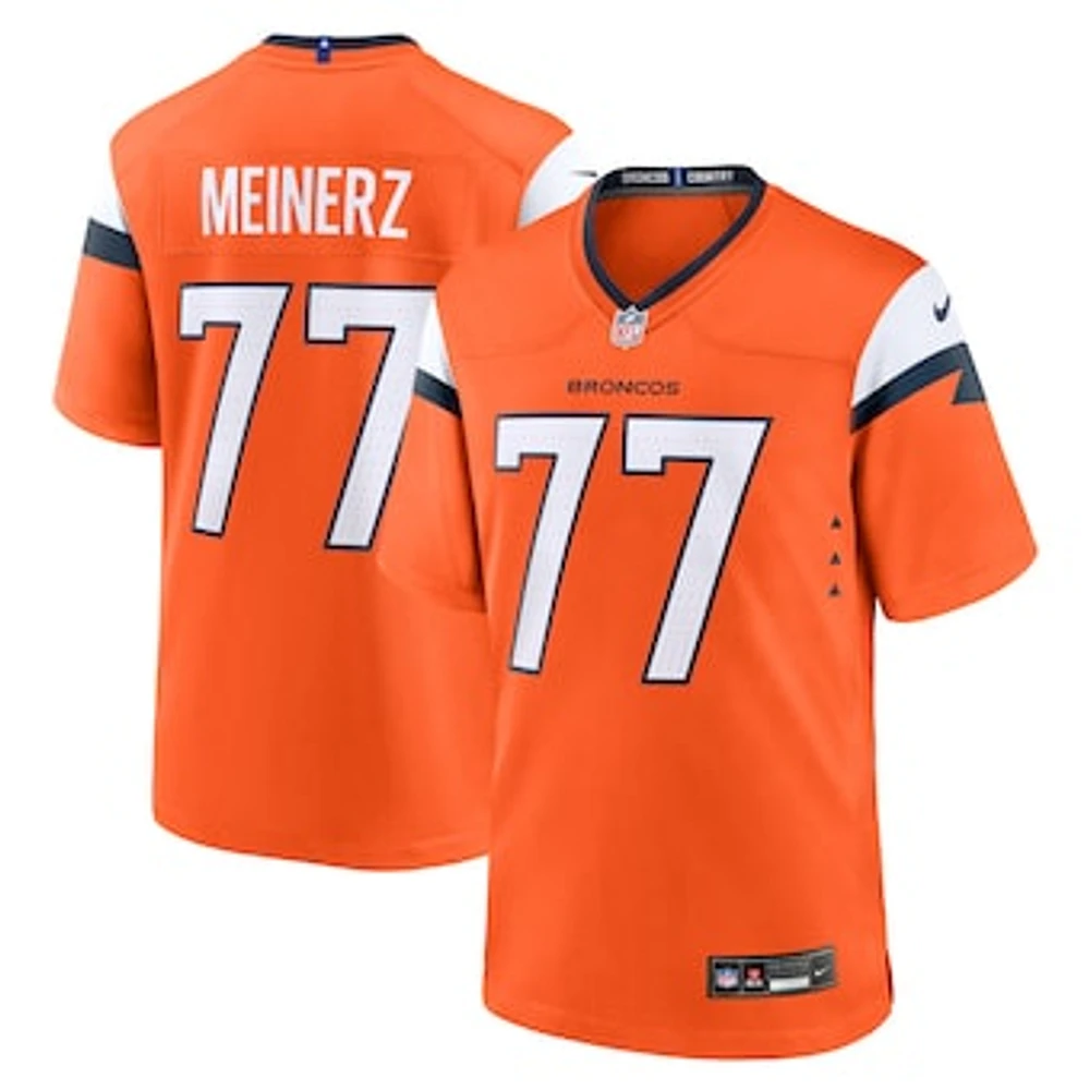 Men's Nike Quinn Meinerz  Orange Denver Broncos Team Game Jersey