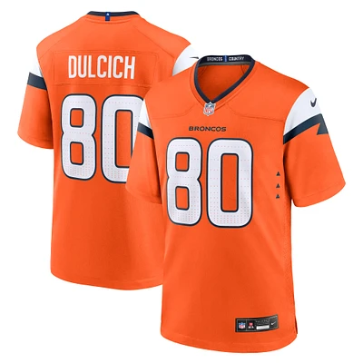 Men's Nike Greg Dulcich  Orange Denver Broncos Team Game Jersey