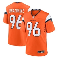 Men's Nike Eyioma Uwazurike  Orange Denver Broncos Team Game Jersey