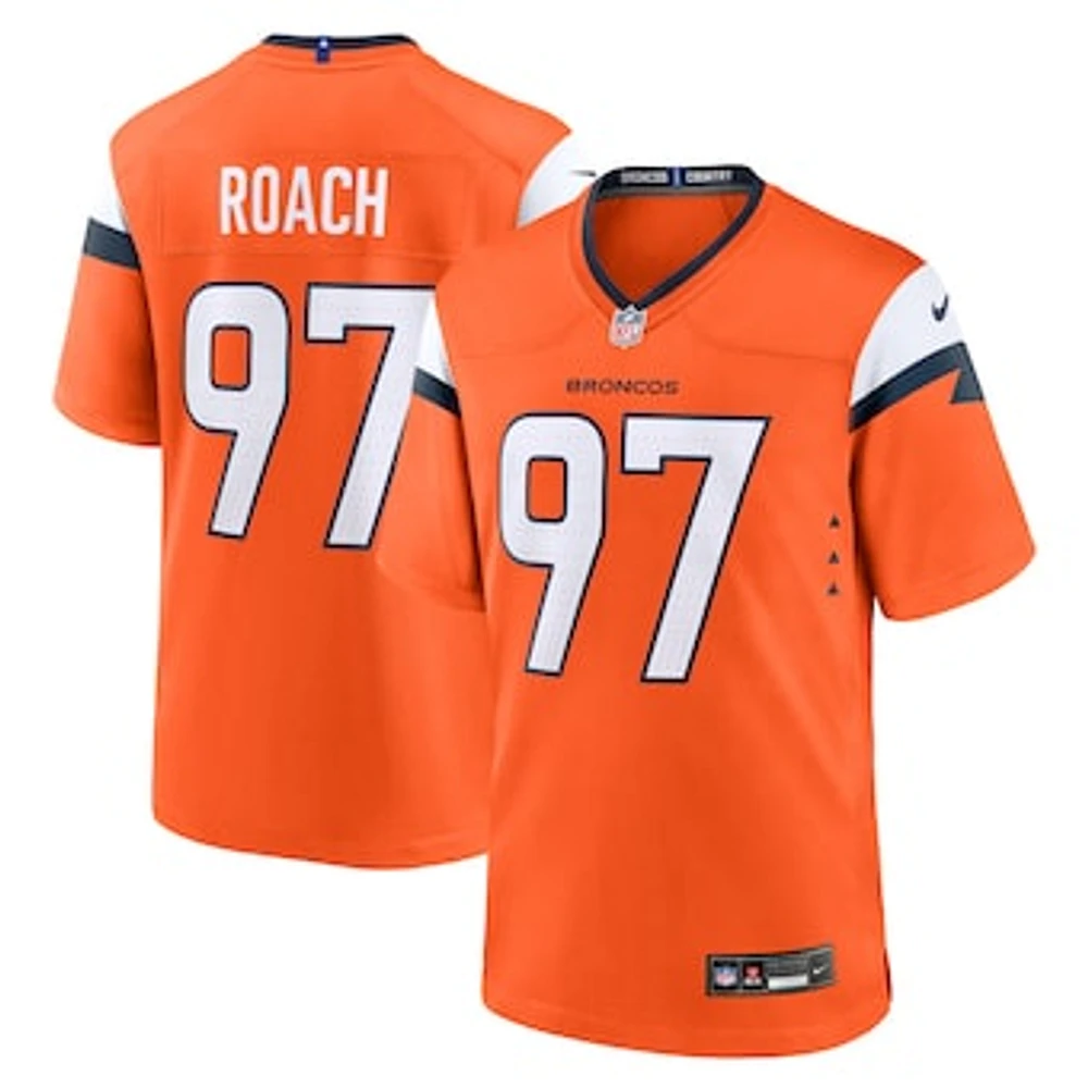 Men's Nike Malcolm Roach  Orange Denver Broncos Team Game Jersey