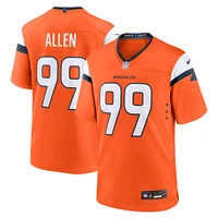 Men's Nike Zach Allen  Orange Denver Broncos Team Game Jersey