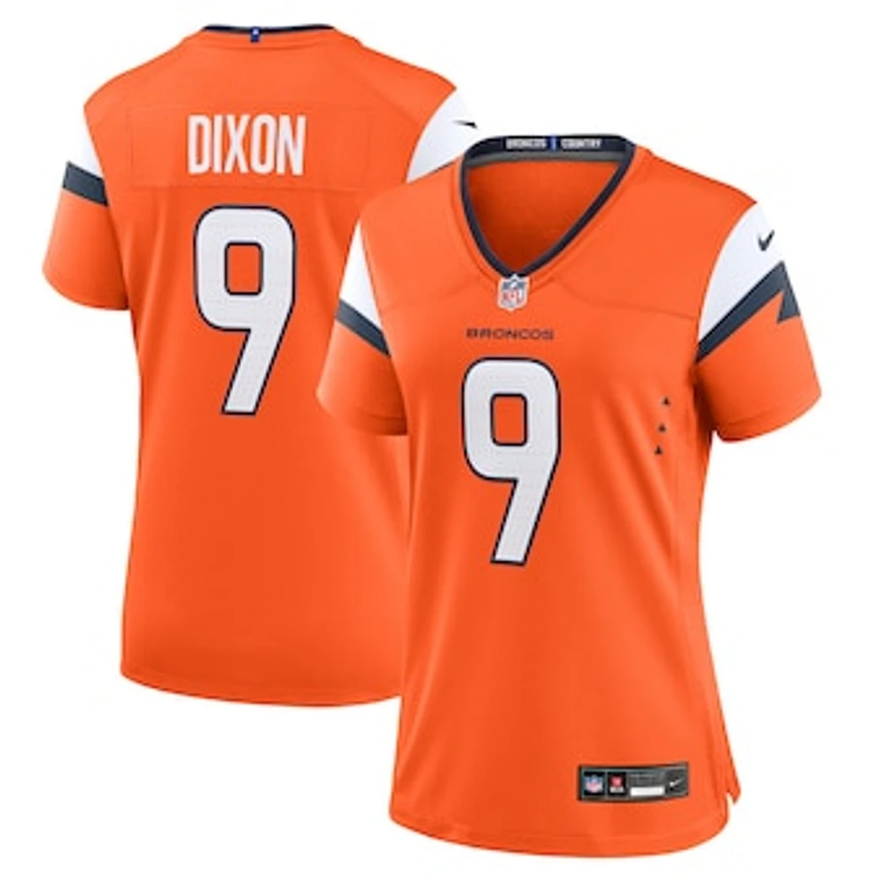 Women's Nike Riley Dixon  Orange Denver Broncos Team Game Jersey